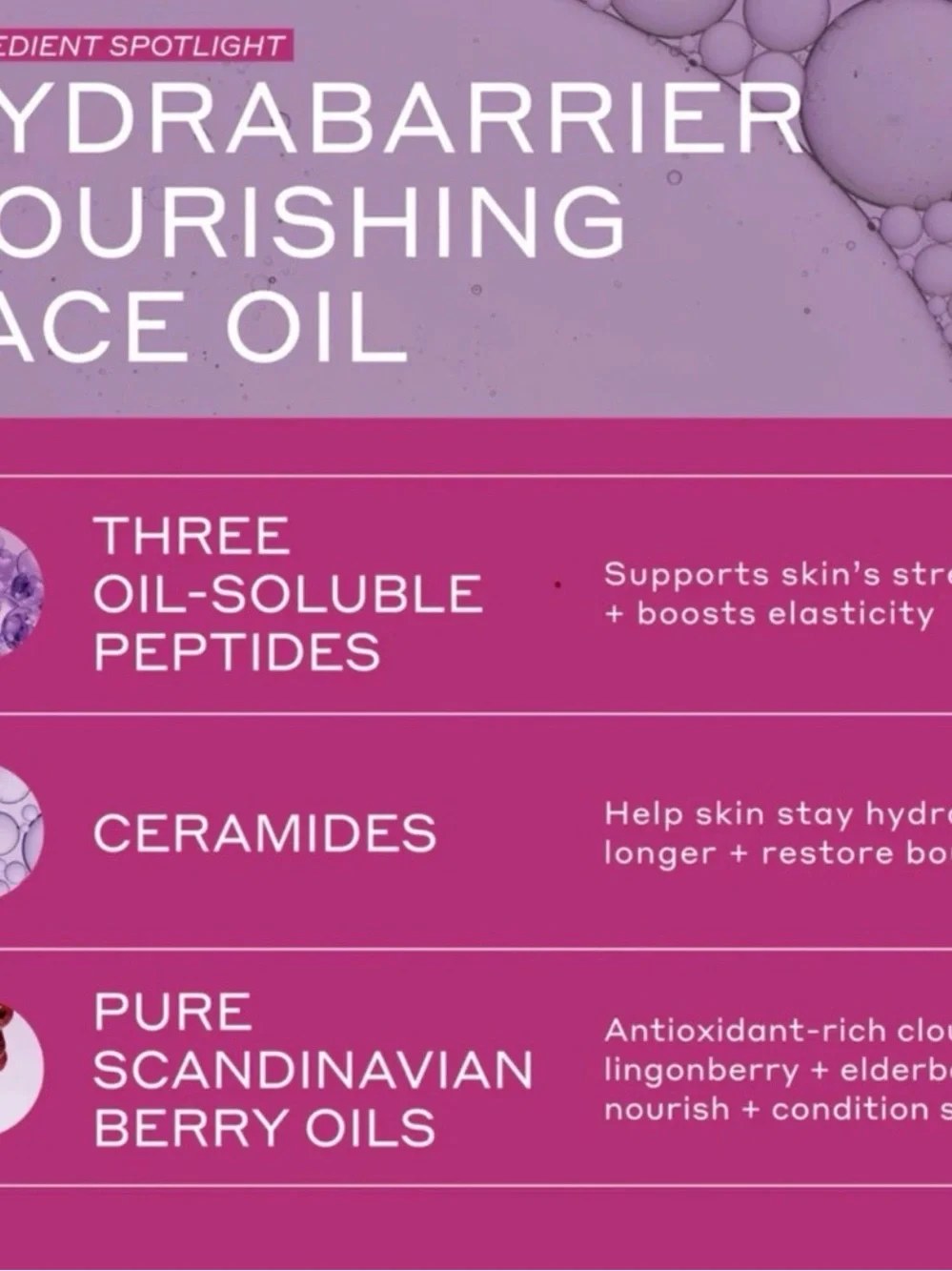 Ole Henriksen HydraBarrier Nourishing Face Oil — mauve rose